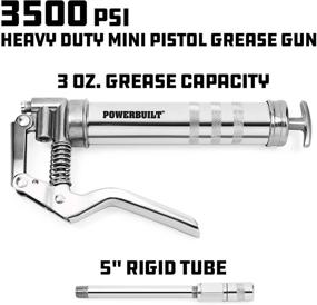 img 3 attached to 💪 Mini-пистолет для смазки Powerbuilt 648755: компактный и мощный инструмент для точного намаза