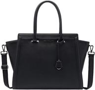 👜 black 17 inch women's laptop bag with multiple pockets, comfortable shoulder strap - l0016 logo