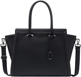 img 4 attached to 👜 Black 17 Inch Women's Laptop Bag with Multiple Pockets, Comfortable Shoulder Strap - L0016