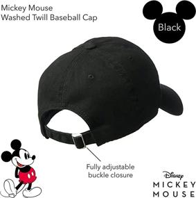 img 1 attached to 🐭 Disney Mickey Mouse Baseball Hat - Concept One, Adjustable Dad Cap in Washed Twill Cotton - Enhancing SEO-friendly Product Description