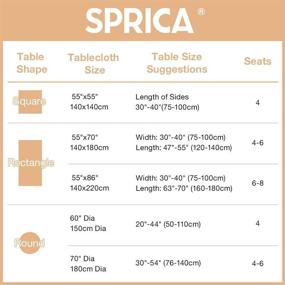 img 3 attached to 🍽️ Enhance Your Kitchen Decor with SPRICA Tablecloth: Perfectly Sized for a Stunning Diameter