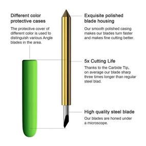 img 3 attached to 🔪 Premium Fine Point Blades for Cricut Explore Air 2/3 & Maker/Maker 3 - Cut Lightweight to Medium Weight Materials Effortlessly (10 Blades Included)