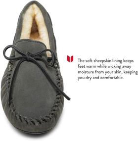 img 2 attached to Minnetonka Mens Sheepskin Softsole Moccasins Men's Shoes for Loafers & Slip-Ons