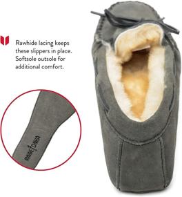 img 1 attached to Minnetonka Mens Sheepskin Softsole Moccasins Men's Shoes for Loafers & Slip-Ons