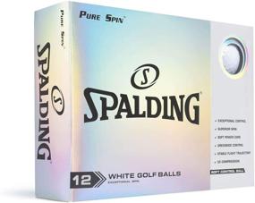 img 2 attached to Spalding Pure Spin Golf Balls - 12 Pack (White)