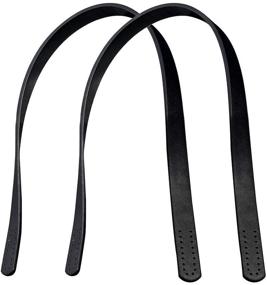 img 4 attached to 👜 PH PandaHall 23 Inch Imitation Leather Purse Handles: Stylish Black Handbag Shoulder Strap Replacement with Alloy Clasps for Purses Making Supplies (1 Pair, 2pcs)