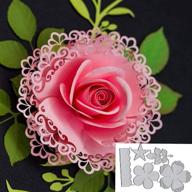 layered flower leaf metal die cuts for diy scrapbooking and card making - merry christmas wedding flower leaf cutting dies stencils for decorative embossing on paper logo