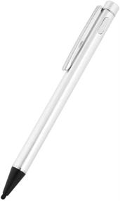 img 4 attached to 🖊️ Ultra-Fine Silicone Tip Stylus Pen - Compatible with All Capacitive Touch Screens Cell Phones, Tablets, Laptops Bundle (Silver)