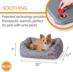 img 3 attached to 🐾 Stay Comfy All Year Long with the K&amp;H Pet Products Thermo-Water Bolster Bed - The Original Heated &amp; Cooling Orthopedic Pet Bed - MET Safety Listed - Includes Removable Heated Pad