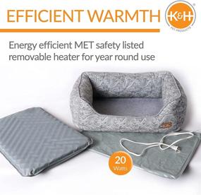 img 1 attached to 🐾 Stay Comfy All Year Long with the K&amp;H Pet Products Thermo-Water Bolster Bed - The Original Heated &amp; Cooling Orthopedic Pet Bed - MET Safety Listed - Includes Removable Heated Pad