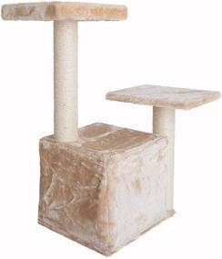 img 2 attached to 🐱 Armarkat Classic Cat Tree A3207, Beige - 22 Inch Length x 17 Inch Width x 32 Inch Height