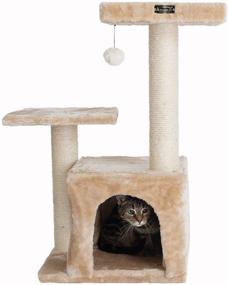 img 3 attached to 🐱 Armarkat Classic Cat Tree A3207, Beige - 22 Inch Length x 17 Inch Width x 32 Inch Height