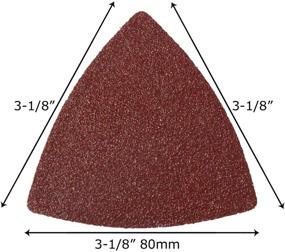 img 1 attached to 📦 XXGO 51 Pcs Triangular 3-1/8 Inch Hook and Loop Sandpaper Variety Pack with 60 80 100 120 240 Grits - Oscillating Multi Tool Sanding Pads Kits XG5106