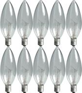 💡 ge crystal clear blunt tip decorative light bulbs (25 watt), 155 lumen, candelabra base, 10-pack chandelier bulbs - enhanced seo logo