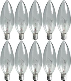 img 3 attached to 💡 GE Crystal Clear Blunt Tip Decorative Light Bulbs (25 Watt), 155 Lumen, Candelabra Base, 10-Pack Chandelier Bulbs - Enhanced SEO