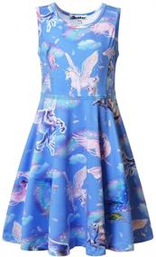 img 4 attached to 🦄 Sleeveless Unicorn Dresses: Perfect Little Clothes for Girls' Clothing and Dresses