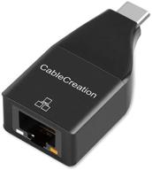 🔌 usb c ethernet adapter 1000mbps - cablecreation usb-c to ethernet adapter, compatible with macbook, macbook pro/air 2020 2018, dell xps 13/15, galaxy s10/s20 - type c network converter logo