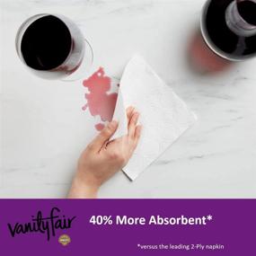 img 2 attached to 🍽️ Everyday Vanity Fair Premium Paper Napkin 960 Count - Extra Absorbent Dinner Napkin ideal for Messy Meals