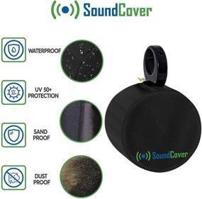 img 1 attached to 🔊 Pair of Black Heavy Duty Marine Speaker Covers for Round 4" and 5" Boat ATV Wakeboard Tower Pod Speakers - Compatible with Boss, Rockville, Kicker, Pyle & NOAM NUTV5 Speakers - Dimensions: H 7.9" x W 7.9" x D 8.3