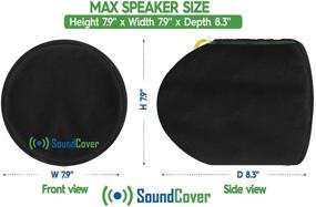 img 3 attached to 🔊 Pair of Black Heavy Duty Marine Speaker Covers for Round 4" and 5" Boat ATV Wakeboard Tower Pod Speakers - Compatible with Boss, Rockville, Kicker, Pyle & NOAM NUTV5 Speakers - Dimensions: H 7.9" x W 7.9" x D 8.3