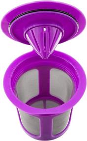 img 2 attached to ☕️ Reusable Keurig K-Cup 2.0/1.0 Cups - Pack of 2 (Purple & Black): Refillable Filter Pods for Coffee Makers