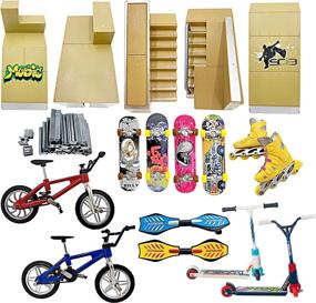 img 1 attached to 🛹 Ramp Set for Finger Skateboards: Toy for Remote Control, Play Vehicles, Finger Boards, and Finger Bikes