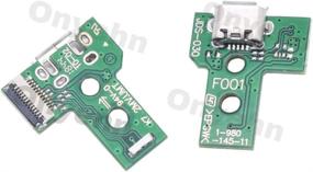 img 3 attached to 🎮 Onyehn 2pcs JDS-030 Replacement Charging Port Assembly for PS4 DualShock 4 - Micro USB Adaptor Charger Socket Board Connector Module with Eject Ribbon Flex Cable - Repair Part