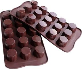 img 4 attached to 🍫 Webake Silicone Chocolate Molds - Perfect for Candy, Jello, Keto Fat Bombs, and Peanut Butter Cups - Pack of 2