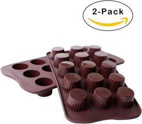img 1 attached to 🍫 Webake Silicone Chocolate Molds - Perfect for Candy, Jello, Keto Fat Bombs, and Peanut Butter Cups - Pack of 2