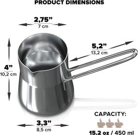 img 1 attached to Stainless Steel Decanter for Turkish Coffee and Espresso