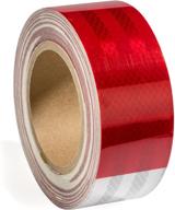 🚧 typhon east 2" x 50 ft reflective safety tape dot approved red white for trailers - high intensity grade reflectors for trucks & auto - reliable reflector tape logo