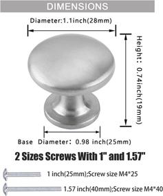 img 4 attached to 🔑 Homdiy 30 Pack Cabinet Knobs: Brushed Nickel Drawer Knobs for Dresser Drawers - HD6050SNB
