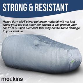 img 2 attached to Mockins 190T Silver Polyester Car Cover: All Weather SUV Protector for Ultimate Vehicle Protection