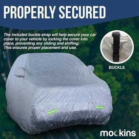 img 1 attached to Mockins 190T Silver Polyester Car Cover: All Weather SUV Protector for Ultimate Vehicle Protection