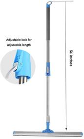 img 2 attached to 24-inch Microfiber Wet Mop: Heavy Duty Floor Cleaning System 🧹 with Aluminum Mop, Adjustable Stainless Steel Handle, and 4 Wet/Dry Clothes