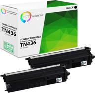 🖨️ tct premium compatible toner cartridge replacement for brother tn-436 tn436bk black super high yield - 2 pack | works with brother hl-l8260cdw l8360cdw, mfc-l8610cdw l8900cdw printers | up to 6,500 pages logo