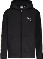 👕 puma детская толстовка с молнией amplified fleece: стильный комфорт для активных детей логотип