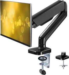 img 4 attached to 🖥️ TEMPSPACE Single Monitor Mount: Gas Spring Adjustable Vesa Stand for 17-32 inch Screens, Holds up to 19.8lbs