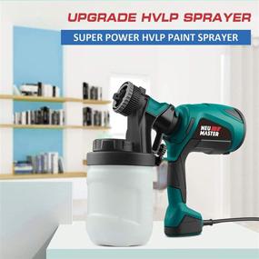 img 3 attached to NEU MASTER NSG0070 Electric Paint Sprayer Gun, HVLP Spray Gun with 3 Spray Patterns, 3 Nozzle Sizes and 1200ml Canister for Ceiling, Fence, Cabinet Painting