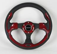 nrg st 001rd leather steering inserts logo