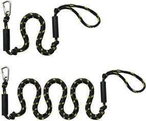 img 4 attached to 🚤 Bungee Dock Lines & Ropes Stretchable Shock Cords for PWC & Boats - 2Pack
