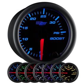 img 4 attached to 🚗 GlowShift 7 Color 35 PSI Turbo Boost Gauge Kit - Mechanical Hose & Fittings - Black Dial - Clear Lens - Car & Truck - 2-1/16" 52mm - Black