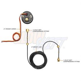 img 3 attached to 🚗 GlowShift 7 Color 35 PSI Turbo Boost Gauge Kit - Mechanical Hose & Fittings - Black Dial - Clear Lens - Car & Truck - 2-1/16" 52mm - Black