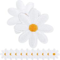 🌼 daisy flower patch clothing iron on patches appliques diy decoration t-shirt backpack hoodies shoes bags 1.38 inch (20 pieces) logo