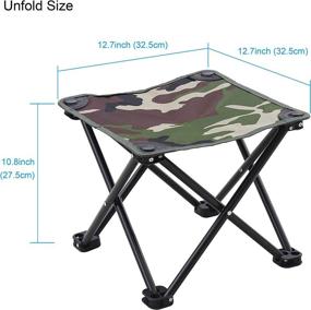 img 1 attached to 🪑 Ryalan Large Folding Camping Stool: Lightweight Portable Seat for Adults – 4Pcs Set, Ideal for Fishing, Hiking, Gardening, and Beach - Camouflage Color