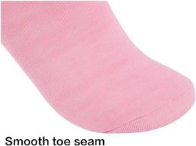 img 1 attached to 🧦 Allegra K Pink Athletic Low Cut Ankle Socks - Stretch Cuffs, Soft (10 Pairs) Shoe Sizes 7-9 / Age 14+, Perfect for Teens!