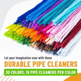 img 1 attached to 🎨 Home Pro Shop 350 Pieces: Soft & Flexible Pipe Cleaners for Crafts - 6mm x 12inch Chenille Stems in 30 Colors