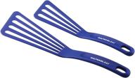 🍳 rachael ray kitchen tools and gadgets nylon cooking utensils set - includes spatula and fish turners, 2 piece, blue logo