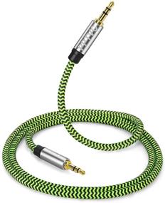 img 4 attached to PPTVC 30FT 3.5mm Male to Male Audio Cable – Durable Nylon Braided Cord Ideal for iPhones, iPads, Headphones, Smartphones, Notebooks, Cars & Other Devices with 3.5mm Aux Port