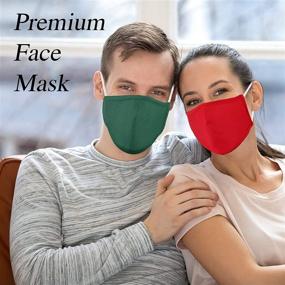 img 2 attached to 9 Pack of Reusable Cloth Face Masks for Adults 🎭 - Adjustable & Washable 3-Ply Face Masks for Men and Women